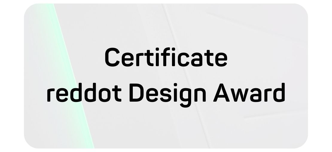 Certificate reddot Design Award