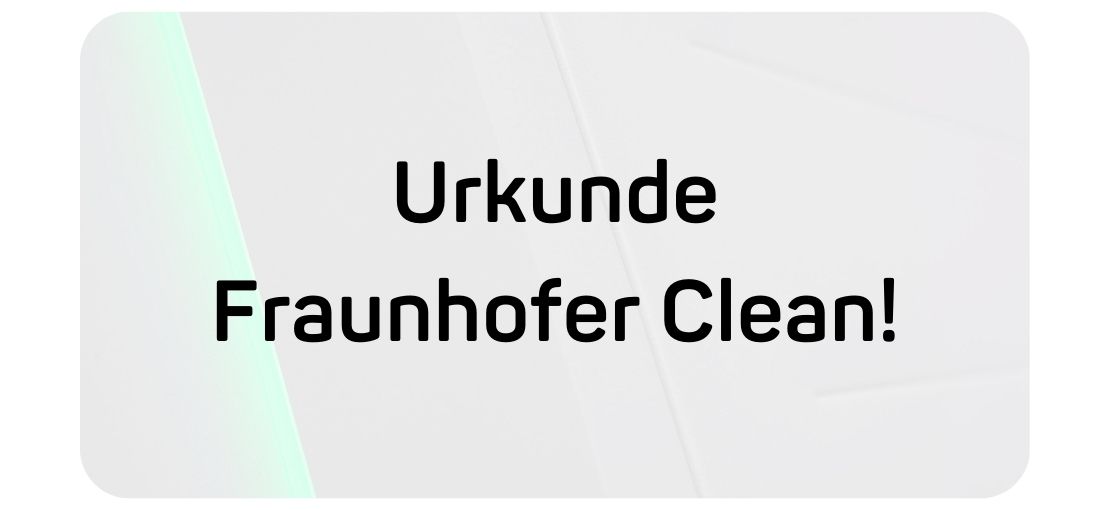 Urkunde Fraunhofer Clean