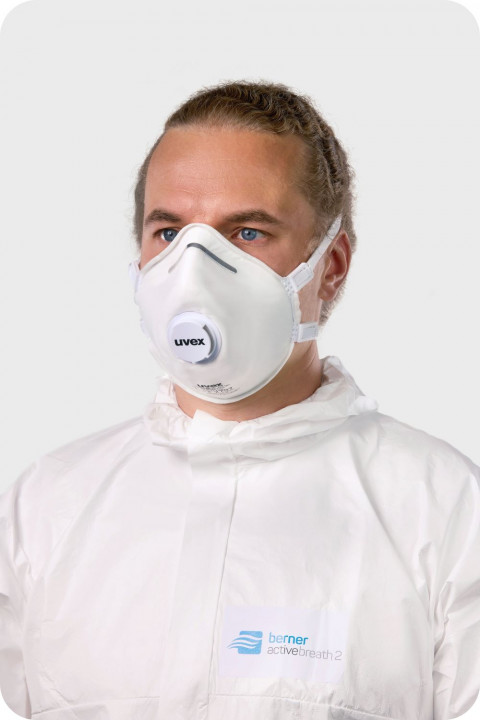 FFP3 uvex respirator mask with exhalation valve 